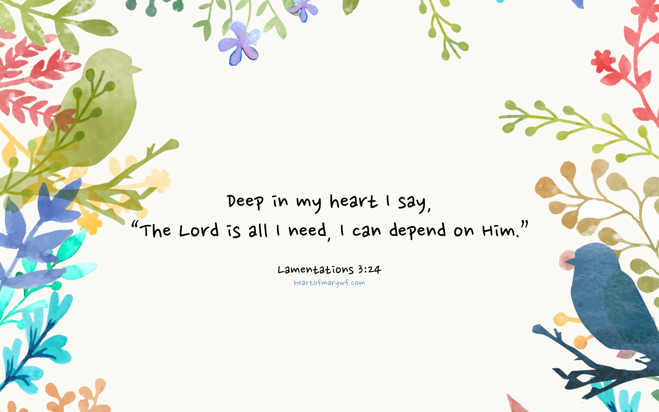 Art for the Heart // Lamentations 3:24 — Heart of Mary